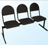 Блок стульев 3-местный полумягкий, не откидной 1420х590х880 (44)