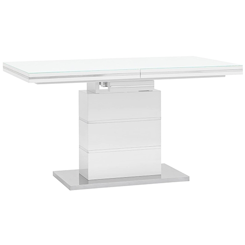 Стол обеденный Глазго, раскладной, 140-170х80, глянцевый белый УТ000003500